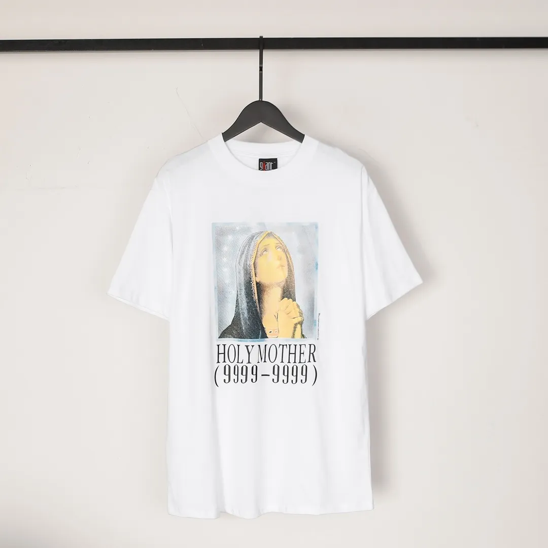 Saint Michael series trendy T craft letter drawing round neck short sleeves Style number: D3191P110 Color: white Size: S M L XL